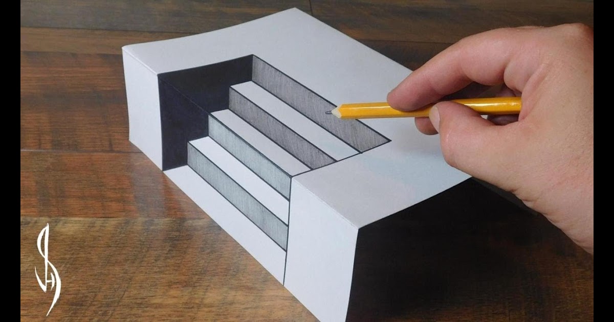 3D Step By Step Drawings 50 Beautiful 3d Drawings Easy 3d Pencil