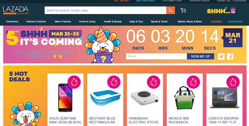 Lazada's 5th birthday this March 21-23 means big big sale! 