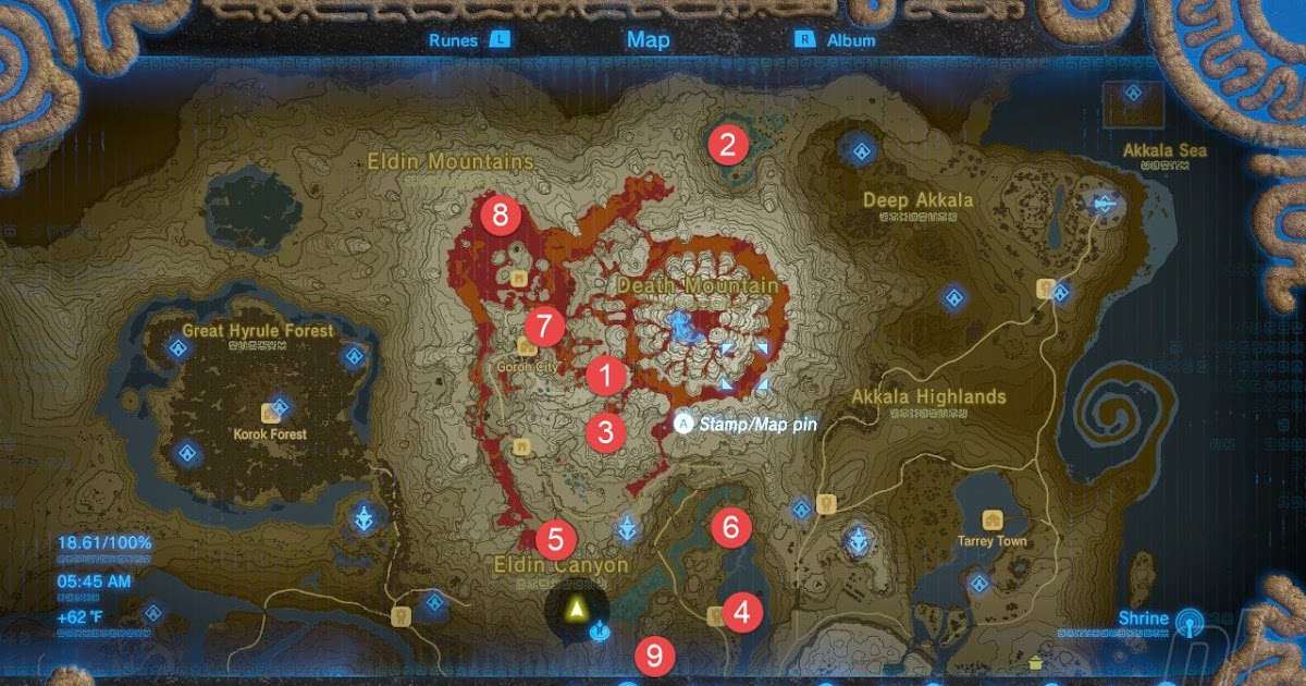 Breath Of The Wild Interactive Map Maping Resources