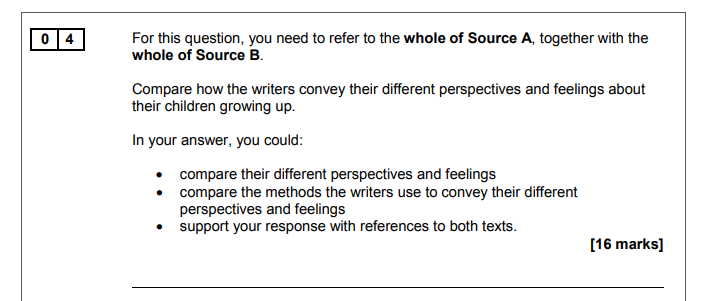 English language paper 2 question 5 model answer letter gcse english 