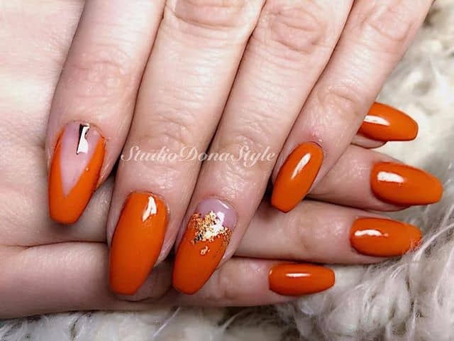 1. Burnt Orange Gel Nail Design Ideas - wide 4
