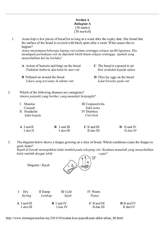 Soalan Matematik Tahun 1 Pksr 1 - Contoh 0917