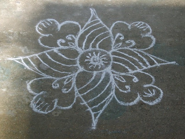 Iyer traditions: Kids simple and easy freehand kolam