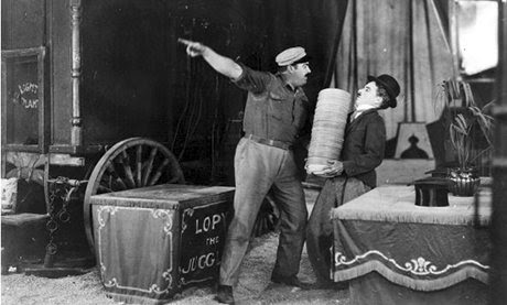Charlie Chaplin in a scene from The Circus