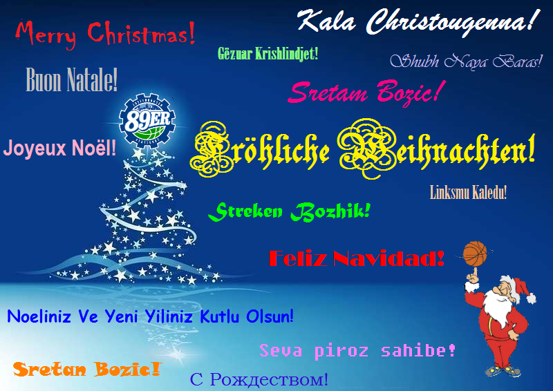 Frohe Weihnachten Und Ein Gutes Neues Jahr In Verschiedenen Sprachen