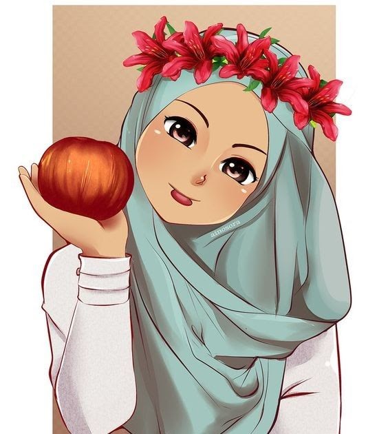 Gambar Kartun Berjilbab Cantik