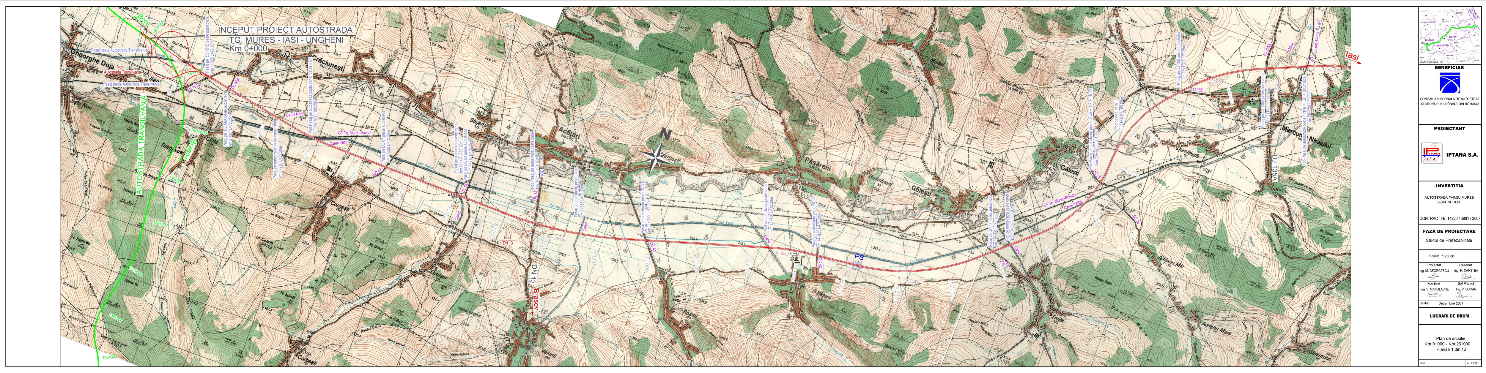 Harta Autostrada Campia Turzii Targu Mures Harta
