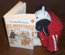 Yes folks, I read the same book twice just to pose for the photos...that's HOW much I love you! Reading The Inimitable Jeeves