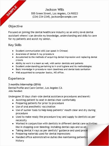Dental Assistant Objective No Experience / Entry Level ...