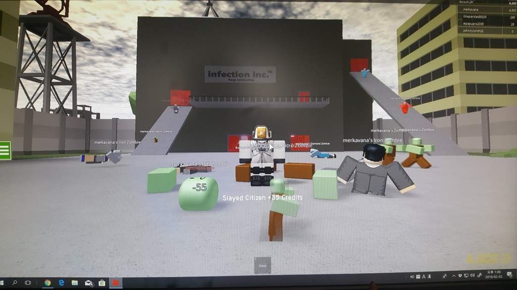 new zombie simulator roblox infection inc