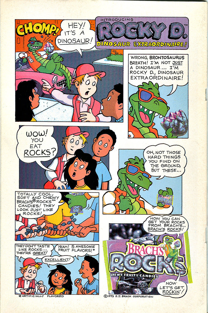 "Brach's Rocks.. introducing ROCKY D. - Dinosaur Extraordinaire" ((1993))