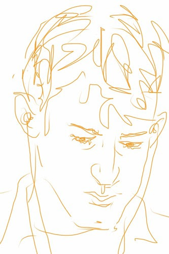 iPhone sketch (at Kinokinuya)