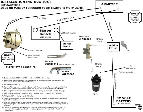 Alt Conversion Kit To 30 Ferguson Tractor Wiring Diagram