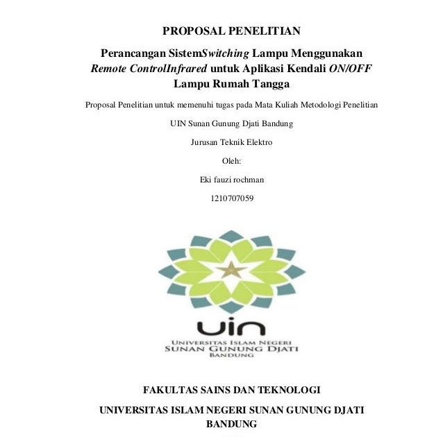 Contoh Cover Proposal Skripsi Uin Bandung Pejuang Skripsi