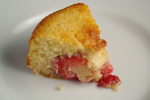 Strawberry Buttermilk Cake Slice