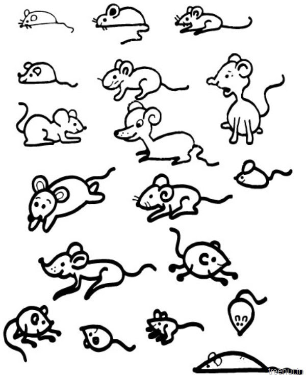 Cute Mouse Coloring Page - 245+ SVG PNG EPS DXF in Zip File