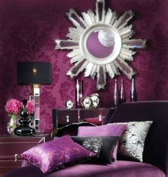 Deep Purple Bedroom on Pinterest