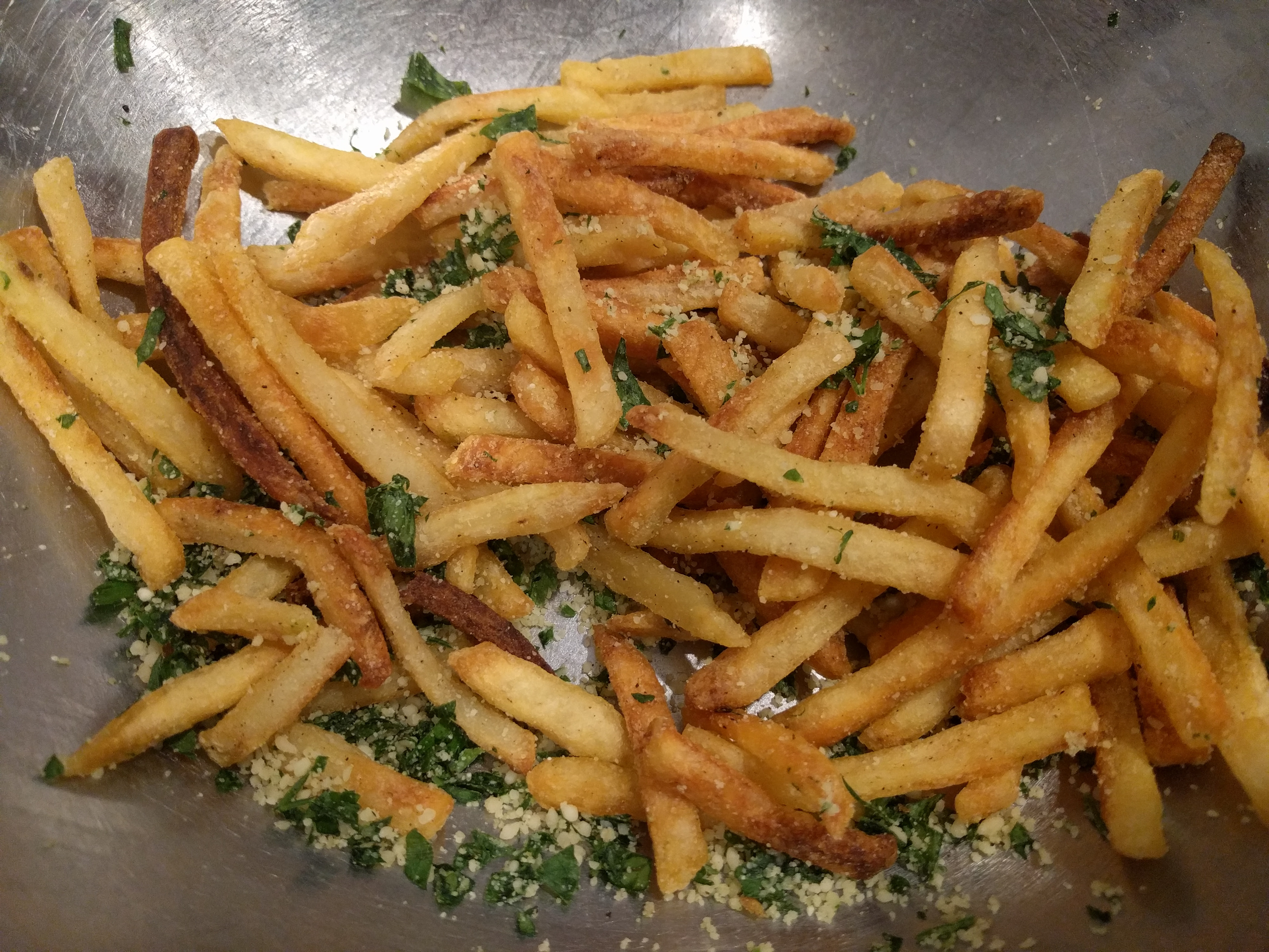 Trending Food Ideas truffle oil fries with Parmesan cheese, parsley