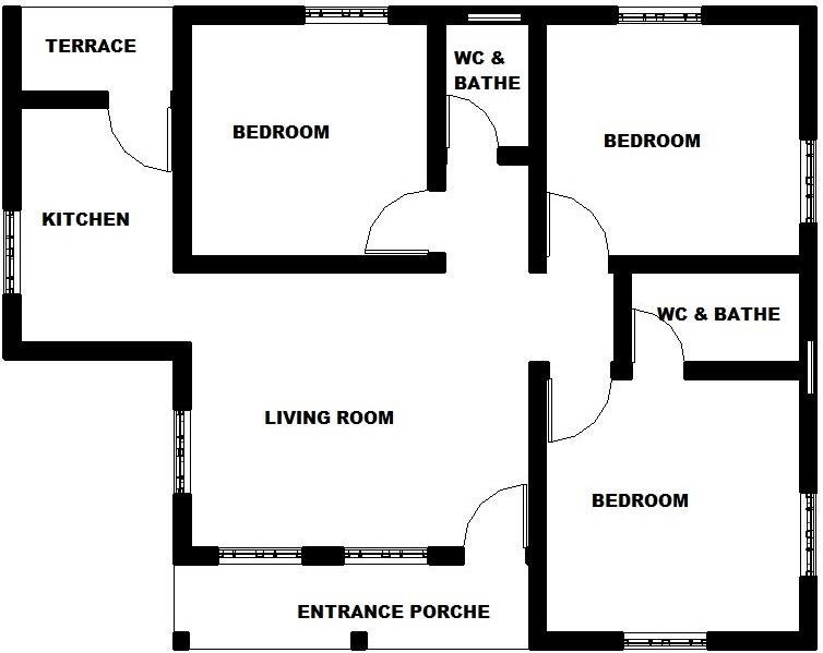 3 Bedroom House Plans Dwg Download