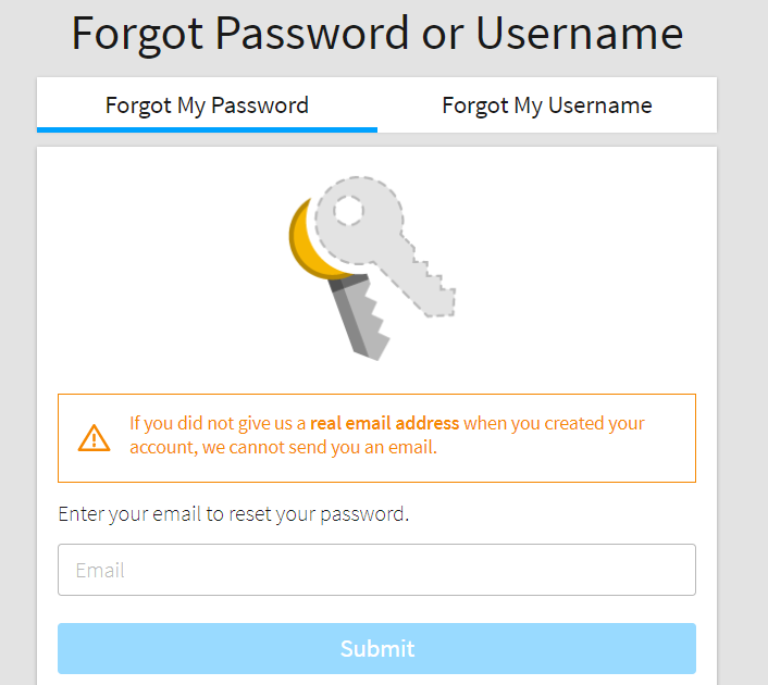 Roblox forgot email address