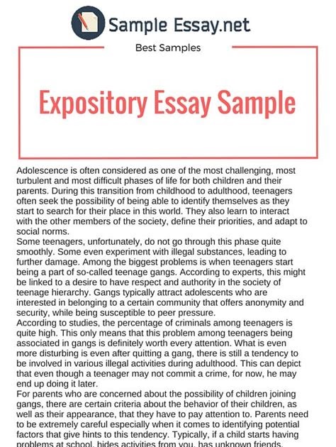 Read expository essay examples for grad students Free ...