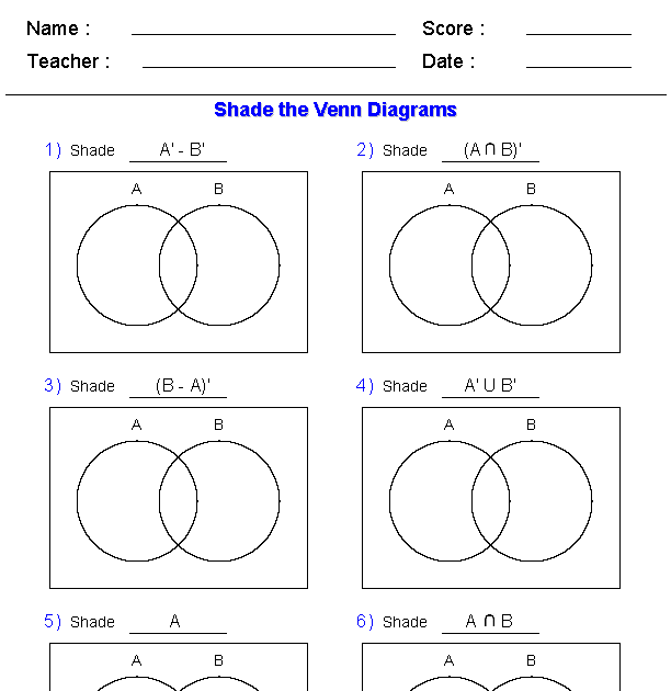 33 Venn Diagram Worksheet With Answers - Worksheet Database Source 2020