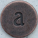 Copper Lowercase Letter a