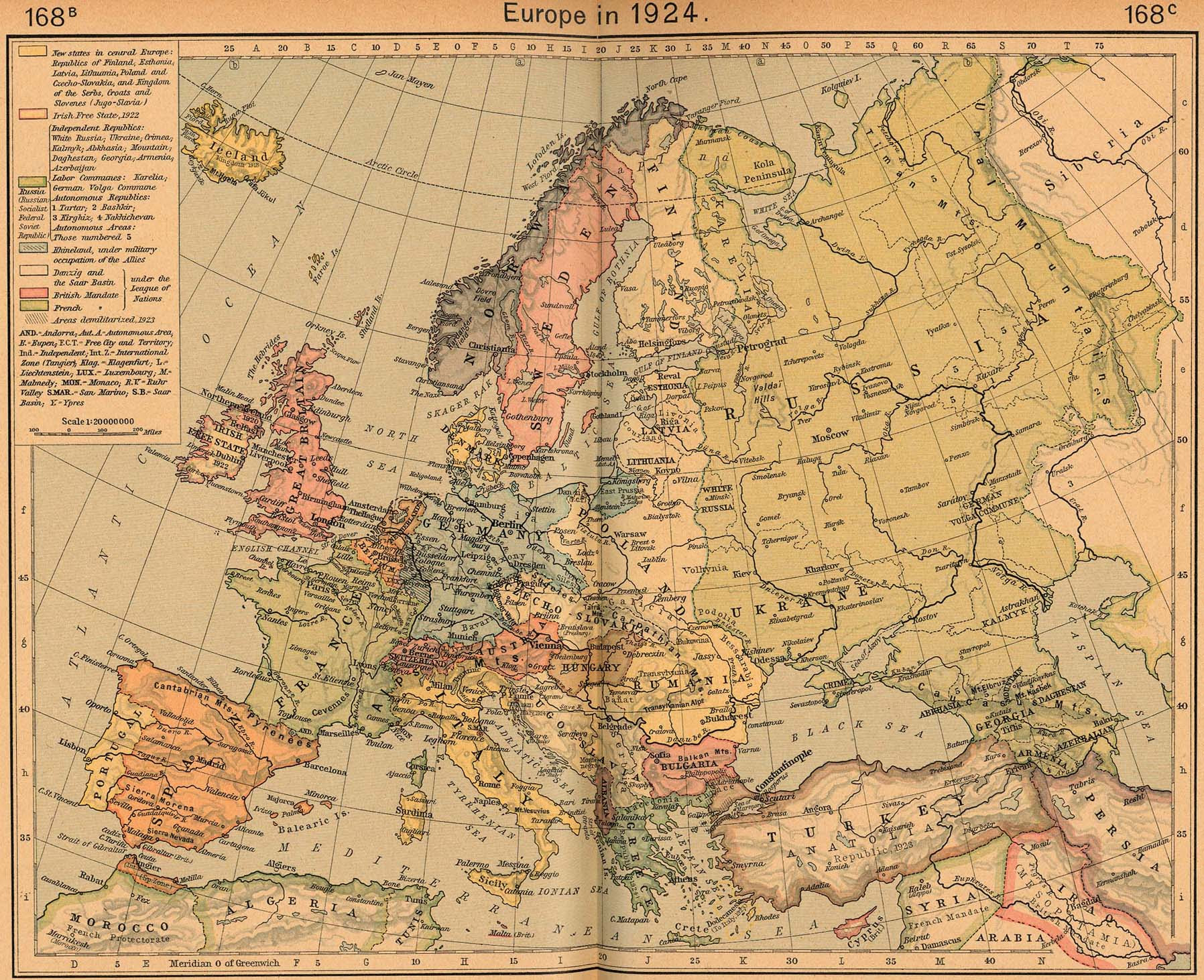 Maps Map Of Europe Post Wwi
