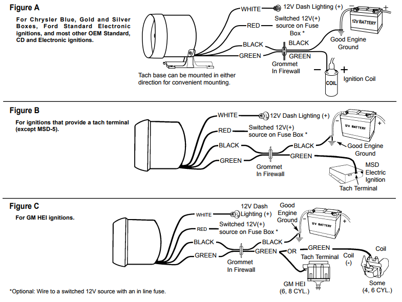 Aftermarket Tach Wiring Diagram Wiring Diagram Networks