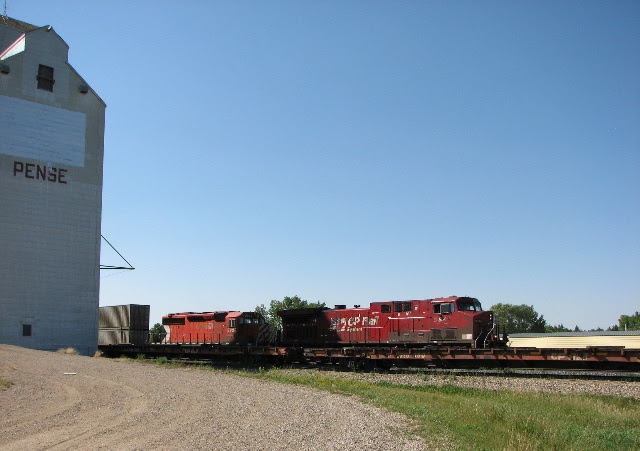 CP 9548 and 5928 at Pense, Saskatchewan