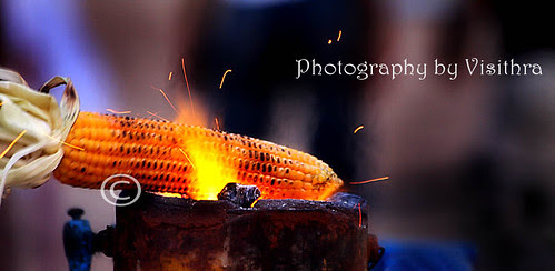Corn on fire