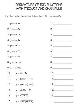 Printable Calculus Worksheets : Calculus Worksheets With Answers Page 6