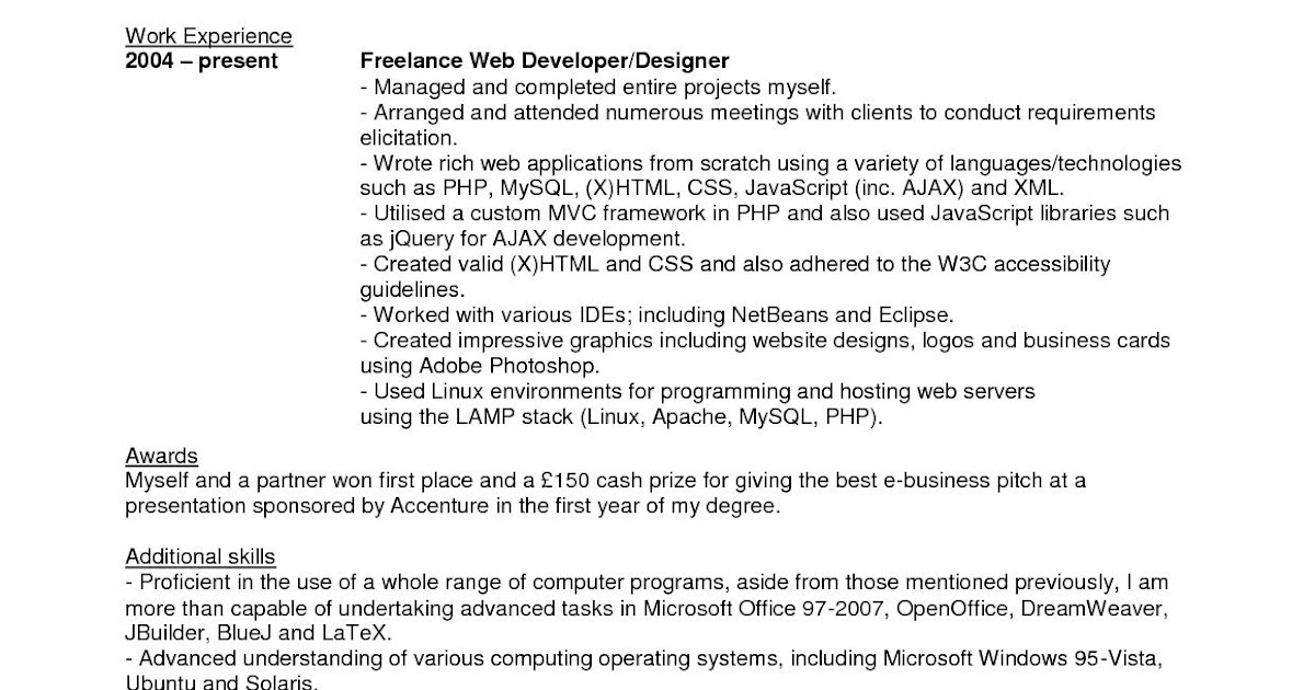 resume format overleaf