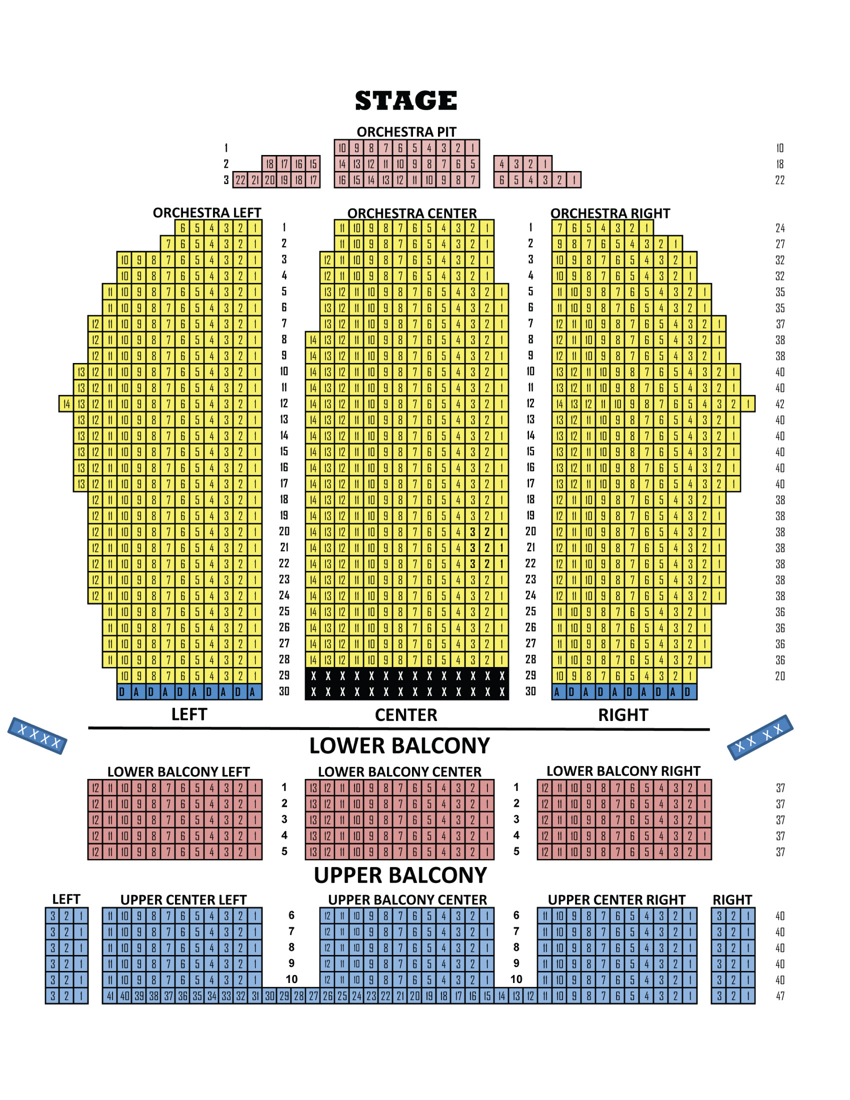 Fox Theater Detroit Seating Chart Orchestra Pit | 0