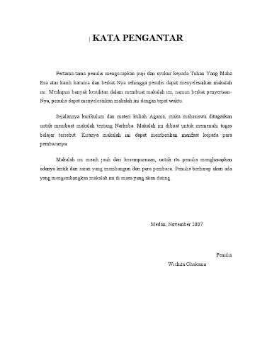 Contoh Kata Pengantar Makalah Dalam Bahasa Indonesia
