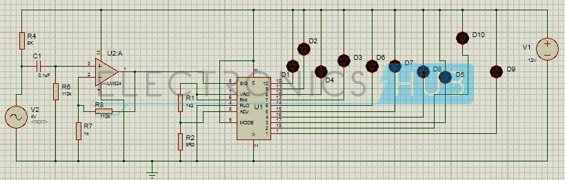 Diploma: 10 LED VU Meter using LM3915 and LM324