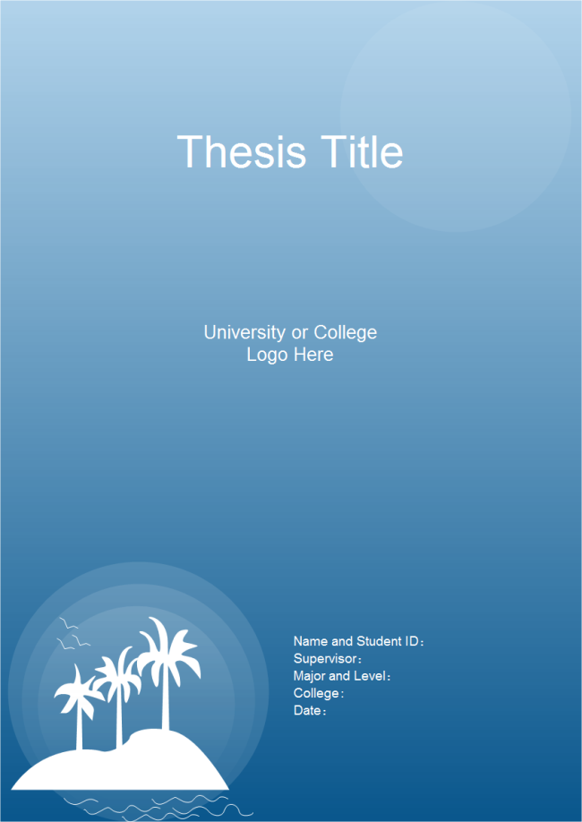 thesis front page color