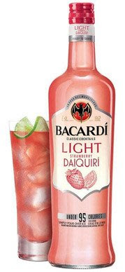 BACARDI Light Strawberry Daiquiri BACARDI Classic Cocktails Light, BACARDI Light Strawberry Daiquiri