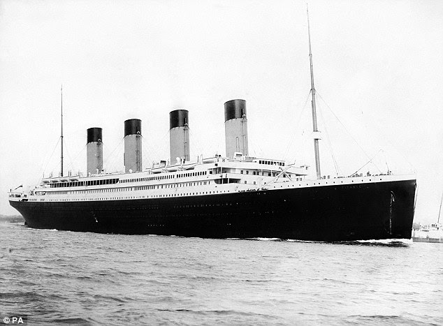 Doomed: The 'unsinkable' Titanic setting sail from Southampton in 1912