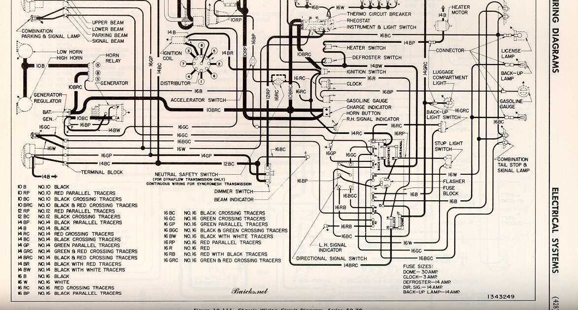 1954 Buick Wiring Diagram Schematic
