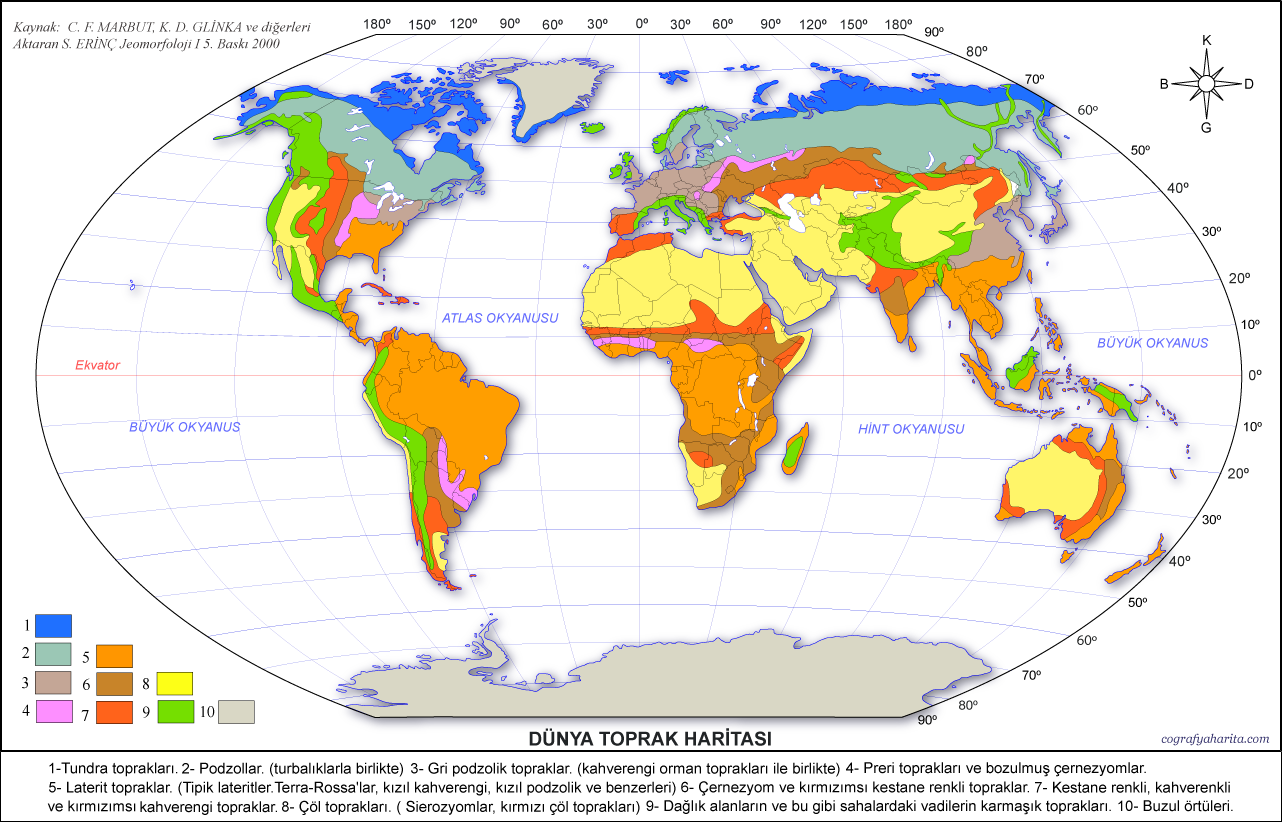 dünya dilsiz haritası toprak tipleri wrhs