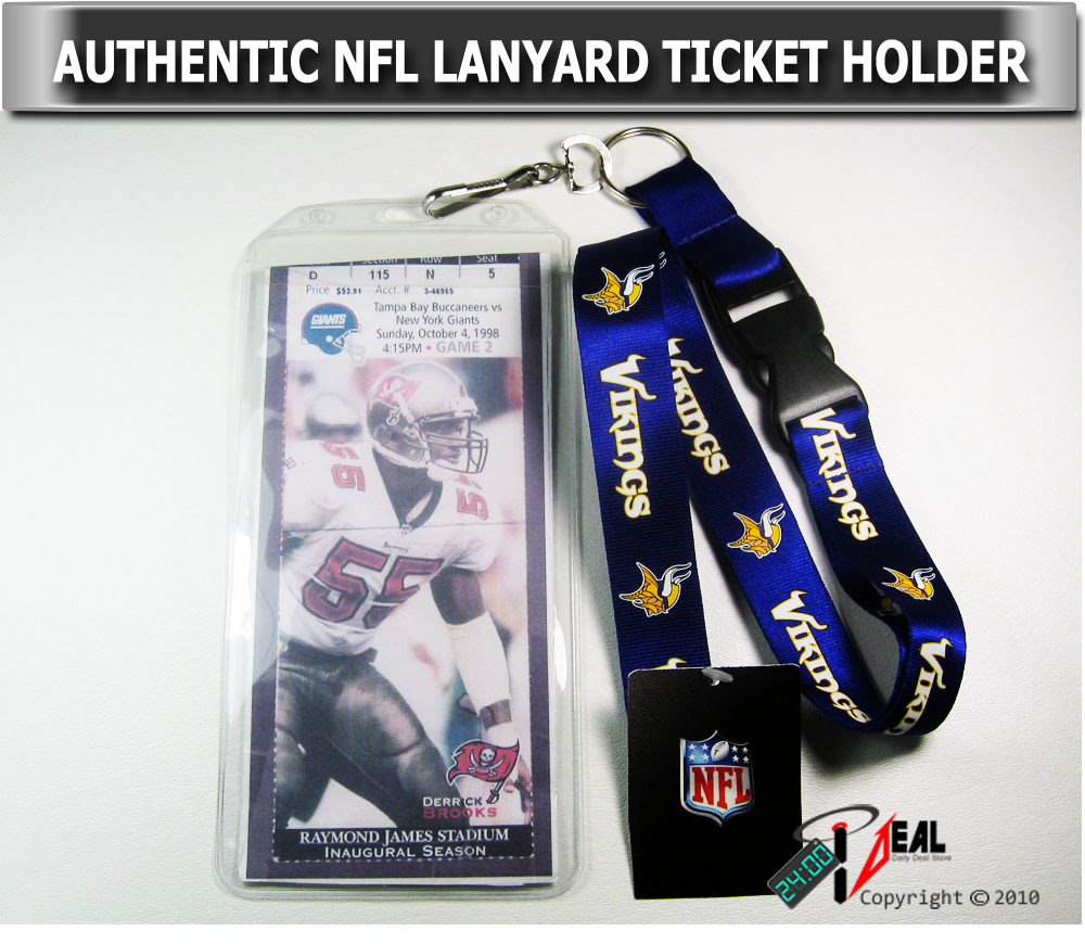 OFFICIAL MINNESOTA VIKINGS NFL Lanyard keychain fastpass +Ticket Holder purple eBay OFFICIAL MINNESOTA VIKINGS NFL Lanyard keychain fastpass +Ticket Holder purple eBay