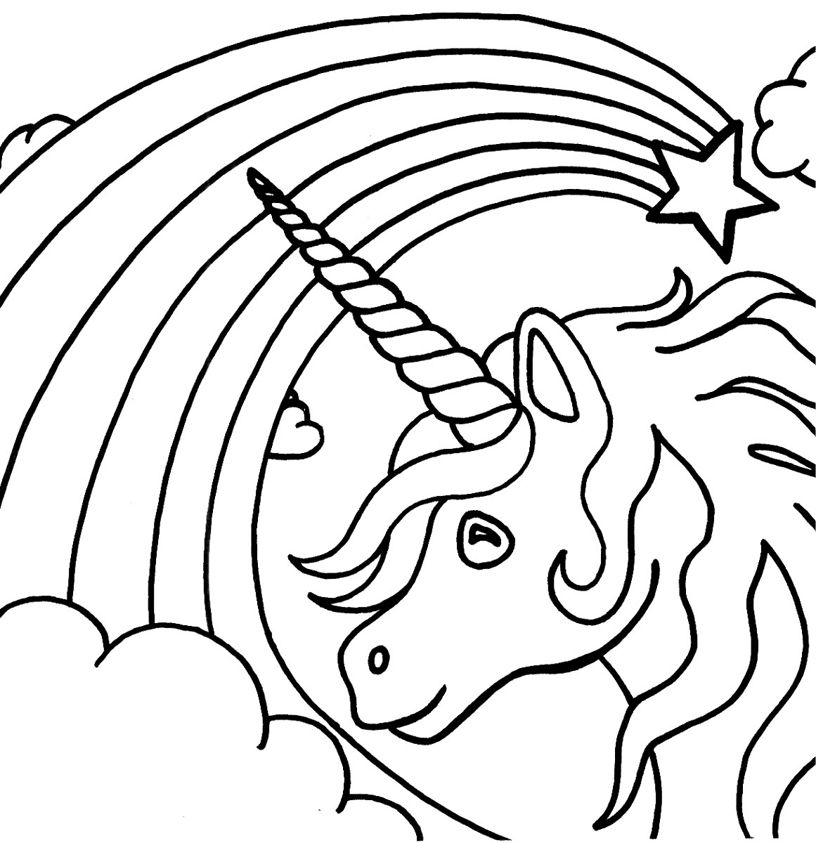 Printable Happy Birthday Unicorn Coloring Pages - Coloring and Drawing