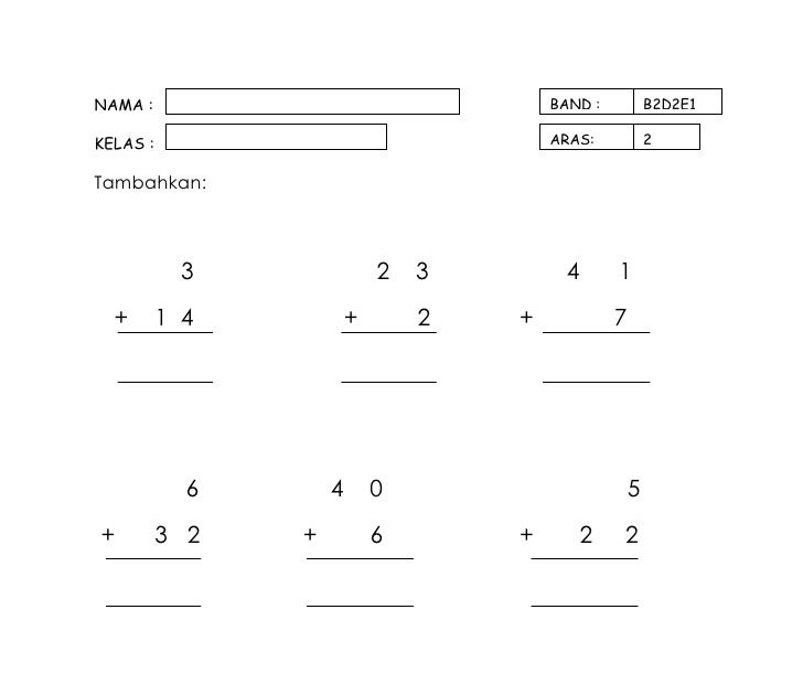Soalan Congak Matematik Tahun 1  Spooky 0