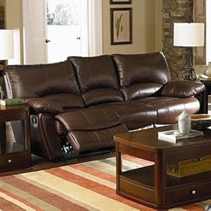 Amazon.com - Clifford Collection Brown Leather 3PC Reclining