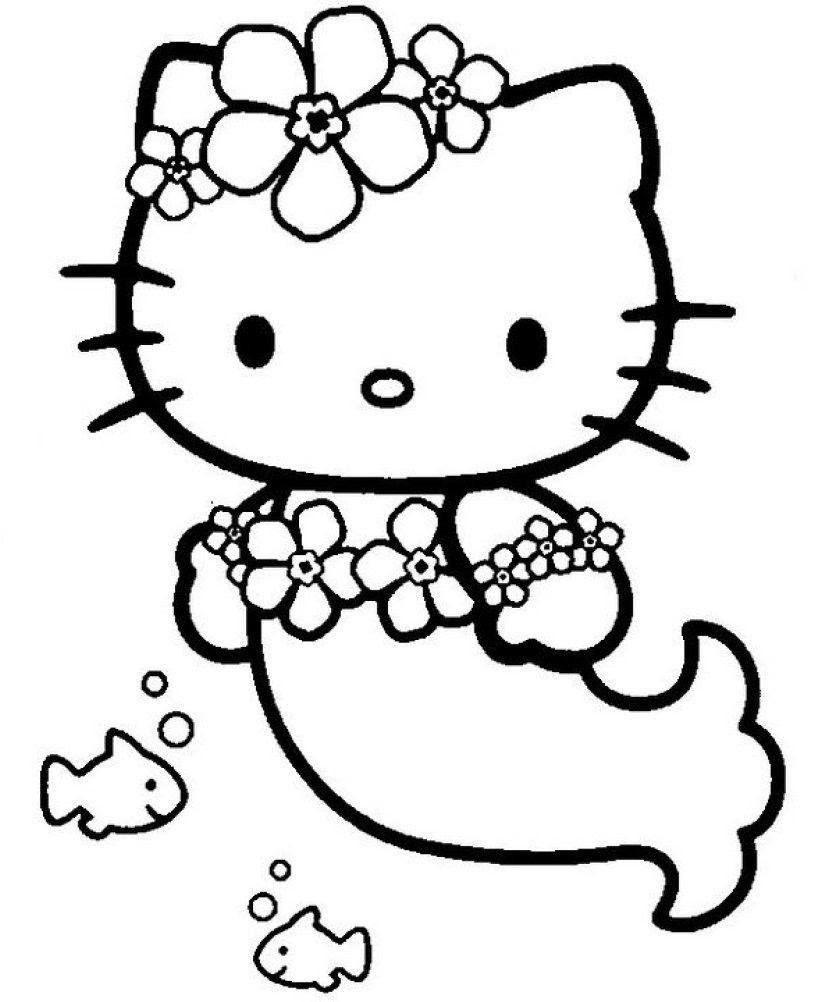 Download 122+ Hello Kitty Mermaid Coloring Pages PNG PDF File