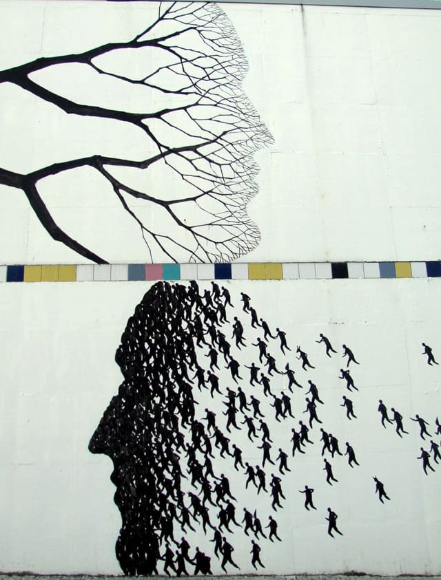 New Murals by David de la Mano and Pablo S. Herrero on the Streets of Norway New Murals by David de la Mano and Pablo S. Herrero on the Streets of Norway trees street art Norway murals