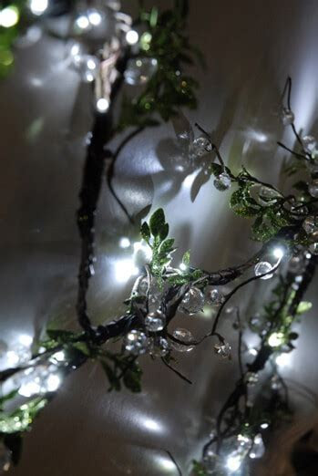 Crystal Beaded LED Vine String Lights with Leaves 72" Plug In Crystal Beaded LED Vine String Lights with Leaves 72" Plug In