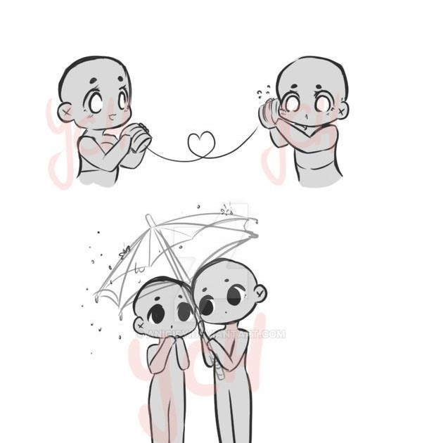 Chibi Base Best Friend Drawing Poses - another-wiens