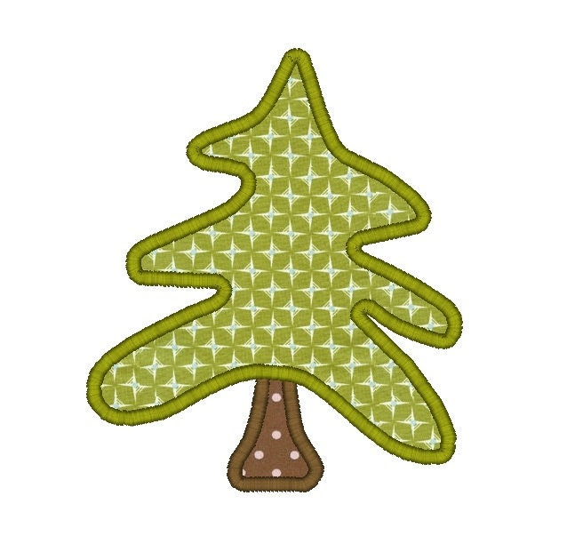 Woodland Christmas Tree Machine Embroidery Applique Design-INSTANT DOWNLOAD - SewChaCha Woodland Christmas Tree Machine Embroidery Applique Design-INSTANT DOWNLOAD - SewChaCha
